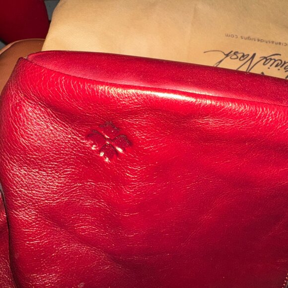 Patricia Nash Serafina Extra Large Leather Kisslock Bag in Oxblood - Picture 4 of 9